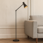 Moderná stojaca lampa čierna, Steve, s vypínačom