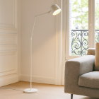 Moderná stojaca lampa biela, Rinke, s vypínačom