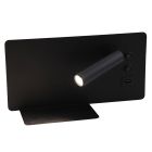 Moderné nástenné svietidlo čierne, Stanley, 10 W, LED 4000 K, s vypínačom