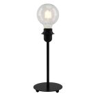 Kovová stolová lampa bez tienidla čierna, Eileen, s vypínačom