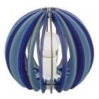 Drevená stolná lampa do detskej izby modrá, Babette