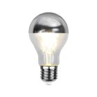 Stmievateľné E27 LED svetlomet Malik, strieborné, A60, 4,8 W, 2700 K, IP44