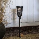 Plastové solárne zapichovacie svietidlo čierne, Amresh, 0 W, LED 3000 K, IP44