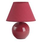 Keramická stolová lampa červená, Pilar, s vypínačom