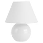 Keramická stolová lampa biela, Pilar, s vypínačom