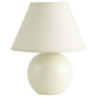 Keramická stolová lampa béžová, Pilar, s vypínačom