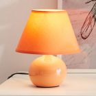 Keramická stolová lampa oranžová, Pilar, s vypínačom