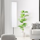 Papierová stojaca lampa biela, Octavio, s vypínačom