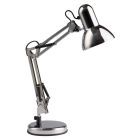 Industriálna lampa na písací stôl chrómová, Naline, s vypínačom