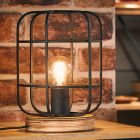 Industriálna stolová lampa čierna, Taede