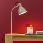 Rustikálna stolová lampa ružová, Thalina, s vypínačom