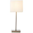 Textílná stolová lampa chrómová, Marinda, s vypínačom