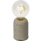 Betónová stolová lampa hnedá, Adelynn, s vypínačom