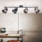 Industriálne stropné bodové svetlo čierne, Jowenna, 5 W, LED 3000 K