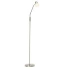 Kovová stojaca lampa chrómová, Jaydah, s vypínačom