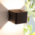 Moderné nabíjateľné nástenné svietidlo čierne, Puck, 4 W, LED 3000 K, IP44