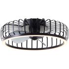 Moderný stropný ventilátor čierny, Tolga, 36W, 2700K-4000K-6500K LED, s diaľkovým ovládaním