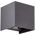 Moderné up down nástenné svietidlo sivé, Romar, 6,5 W, LED 3000 K, IP44