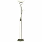 Moderná stojaca lampa na čítanie mosadzná, Joann, 18 W, LED 3000 K, s vypínačom