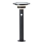 Moderný solárny záhradný stĺpik čierny, Lonneke, 3 W, LED 3000 K, IP44