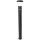 Moderný solárny záhradný stĺpik čierny, Saar, 3 W, LED 3000 K, IP44