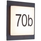 Hliníkové svetelné číslo domu čierne, Nurcan, 9 W, LED 3000 K, IP44