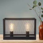 Industriálna stolová lampa čierna, Esperanza, s vypínačom