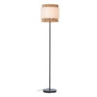 Rustikálna stojaca lampa hnedá, Vibeke, s vypínačom