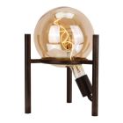Retro stolová lampa čierna, Alvin, s vypínačom