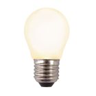 Stmievateľná LED žiarovka E27 Olucia, P45, 3W, biele sklo, 2700k