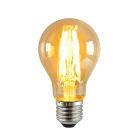 Stmievateľná LED žiarovka E27 Olucia, A60, 5W, jantárové sklo, 2400k