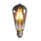 Stmievateľná LED žiarovka E27 Olucia Edison, ST58, 5W, dymové sklo, 2200k