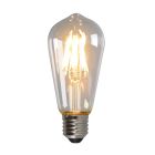 Stmievateľná LED žiarovka E27 Olucia Edison, ST58, 5W, priehľadné sklo, 2700k