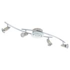 Oceľová stropná lampa niklová, Yorben