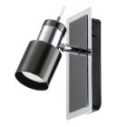 Oceľové retro stropné bodové svetlo niklové, Nicolas, s vypínačom