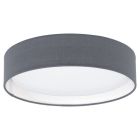 Textílná moderná stropná lampa sivá, Abano, 12 W, LED 3000 K