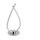 Plastová moderná stolová lampa chrómová, Therese, 14 W, LED 3000 K, s vypínačom