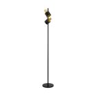 Oceľová moderná stojaca lampa čierna, Oscar, s vypínačom