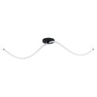 Oceľová moderná stropná lampa čierna, Allal, 12 W, LED 3000 K