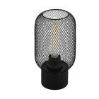 Oceľová industriálna stolová lampa čierna, Zerda, s vypínačom