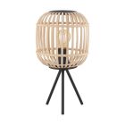 Oceľová rustikálna stolová lampa čierna, Ankie, s vypínačom