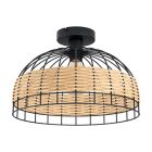 Oceľová rustikálna stropná lampa čierna, Guillaume