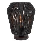 Papierová stolová lampa čierna, Caine, s vypínačom