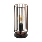 Oceľová industriálna stolová lampa čierna, Silje, s vypínačom
