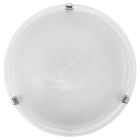 Sklenená stropná lampa chrómová, Alcor