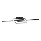Plastové moderné stropné svietidlo čierne, Xam, 19,5 W, LED white switch