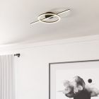 Plastové moderné stropné svietidlo čierne, Xam, 19,5 W, LED white switch