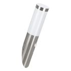 Plastové vonkajšie nástenné svietidlo so senzorom pohybu strieborné, Carlein, IP44