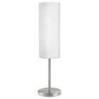 Sklenená stolová lampa niklová, Ciuda, s vypínačom