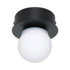 Oceľové moderné stropné svietidlo čierne, Escha, 3,3 W, LED 3000 K